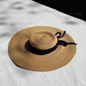Brown Sun Hat With Bow - Etsy display picture 2