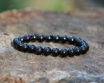 Shungite bracelet from Russia different styles, polished EMF protection, root chakra healing and cleaning, reiki