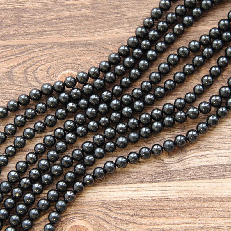 Shungite Beads Set 16 pieces // Beads for Handmade Jewelry Etsy