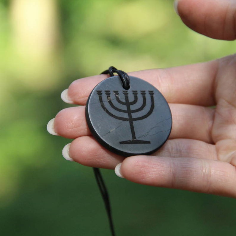Circle Shungite Pendant with Engraving Different Styles Schungit for EMF Protection Energy Root Chakra Pendant Karelian Heritage