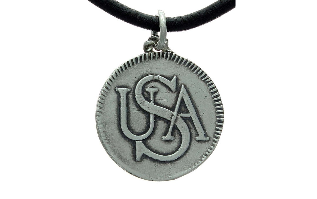 Sterling Silver Coin Necklace Replica of the 1785 USA Copper Etsy