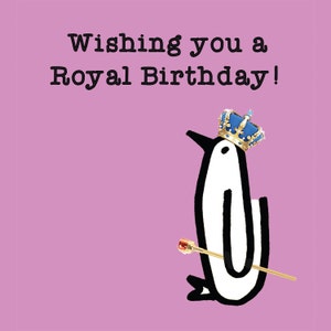Gefeliciteerd! Royal, Verjaardagskaart, Pinguïn