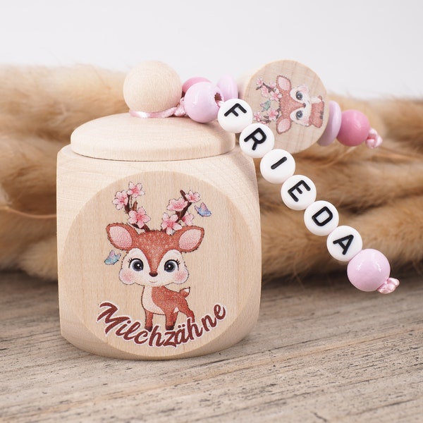 Milk tooth box with the name Deer