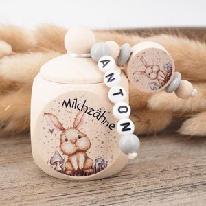 Milchzahndose mit Namen Hase