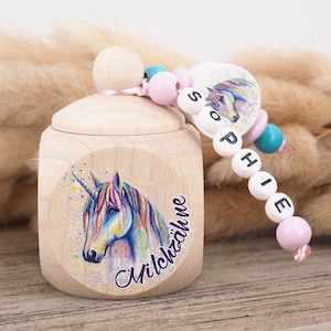 Milk tooth box with the name unicorn