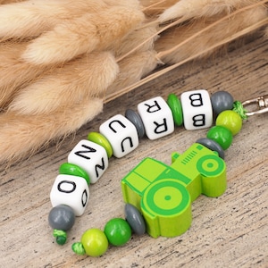 Keychain with name tractor