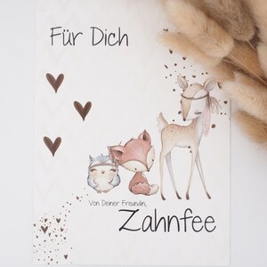 Zahnfee Brief Karte Waldtiere