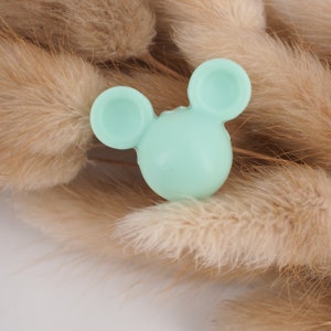 Motif bead silicone beads mouse Mint