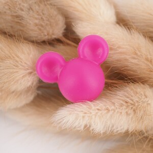 Motif bead silicone beads mouse Pink