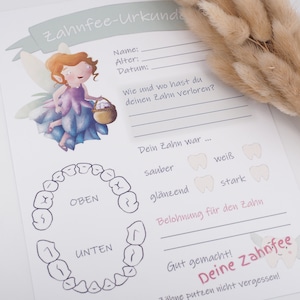 Zahnfee Brief Urkunde