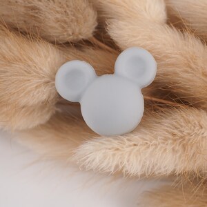Motif bead silicone beads mouse Gray