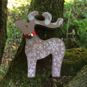 Christmas reindeer decoration • personalised gift • scandi decor • christmas shelf decor • boho home • personalised decor • hygge style