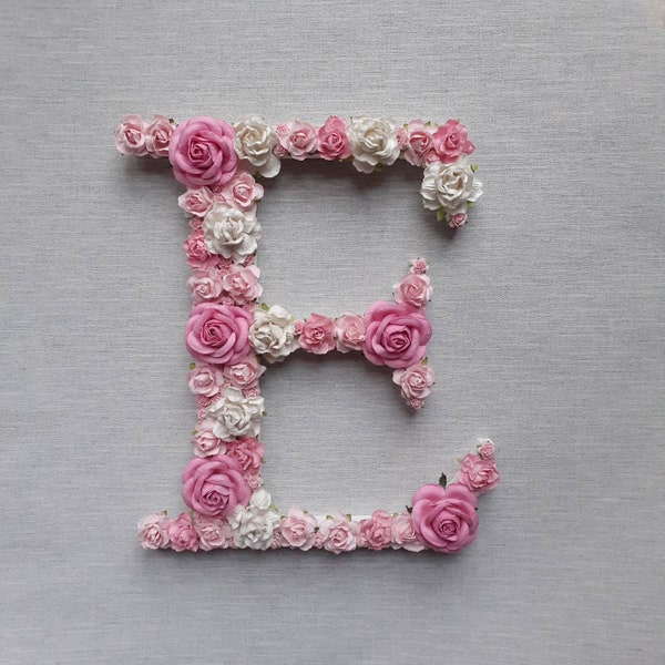 Floral letter • free standing letter • gift for her • bedroom, nursery decor • wedding decor • birthday • floral letters • flower initial,