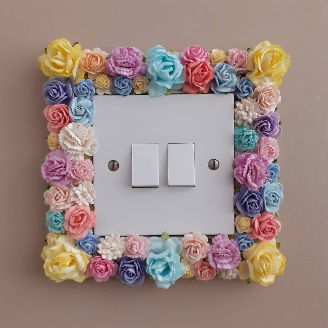 Floral light switch surround light switch cover home decor Etsy