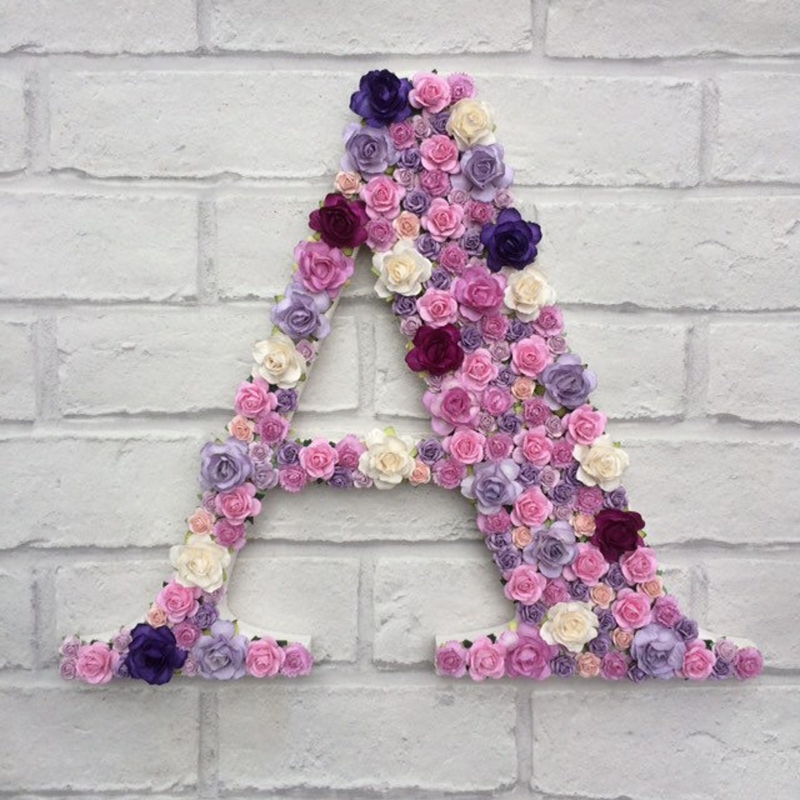 Letter for Wall • Flower Letter • Floral Initial • Nursery Decor ...