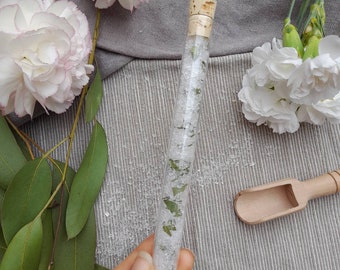 Eucalyptus and epsom salt bath shot • Spa at home • wedding favour