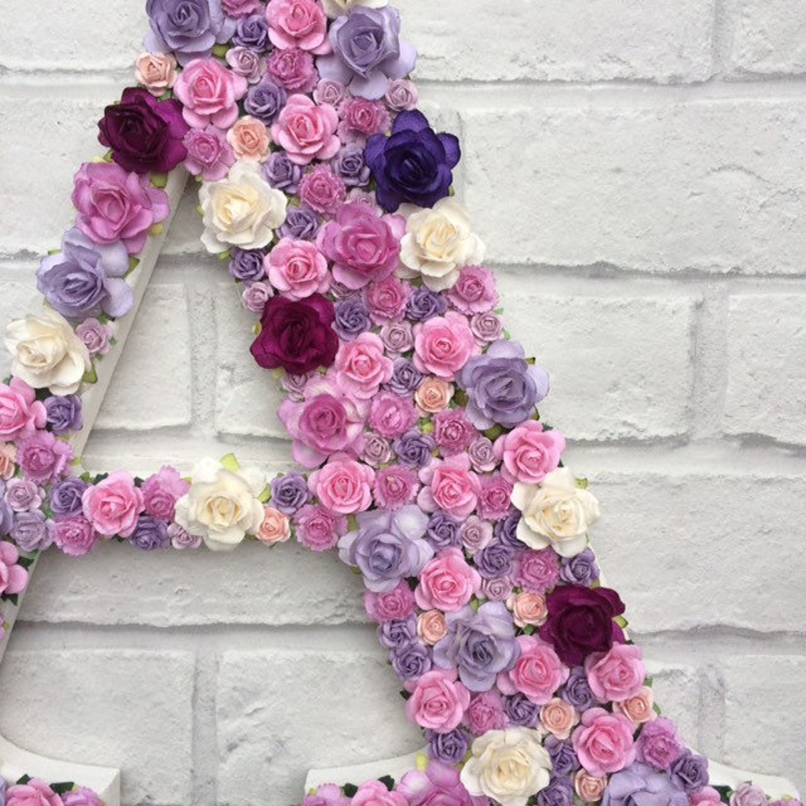 Letter for Wall • Flower Letter • Floral Initial • Nursery Decor ...