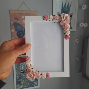 Floral frame • gift for her • thank you gift • special photo • birthday photo frame • baby shower • cake smash photo • flower frame