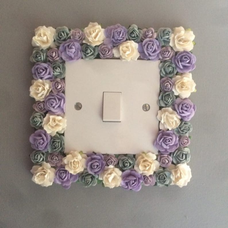 Floral light switch surround light switch cover home decor Etsy