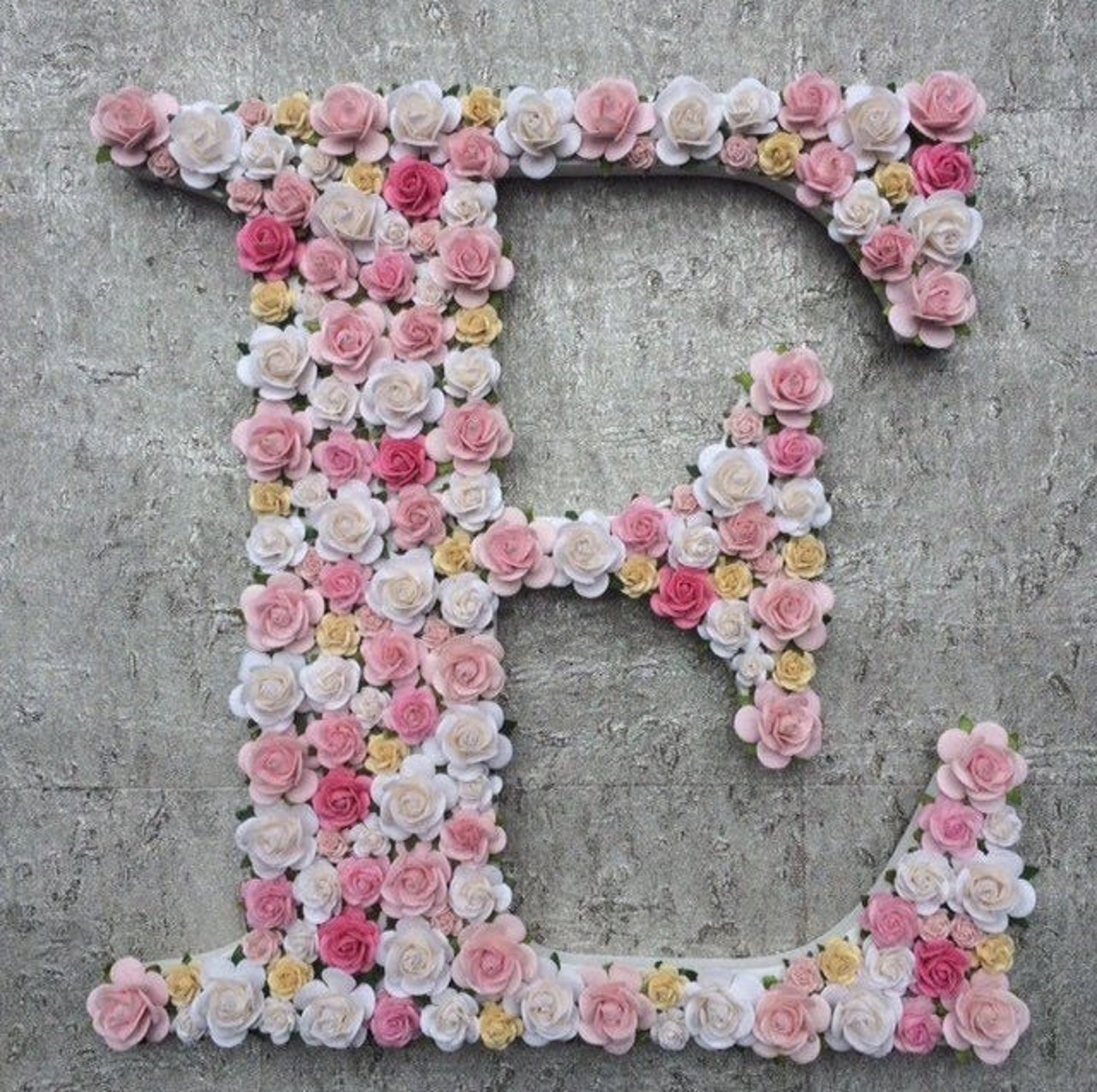 Letter for Wall • Flower Letter • Floral Initial • Nursery Decor ...