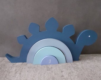 Dinosaur nursery decor • stacker • personalised dinosaur gift • Stegosauraus decor • kids room • childrens bedroom decor • dino theme