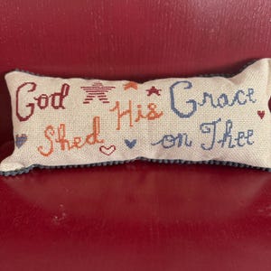 Americana Series- God Shed His Grace On Thee Cross Stitch Pattern