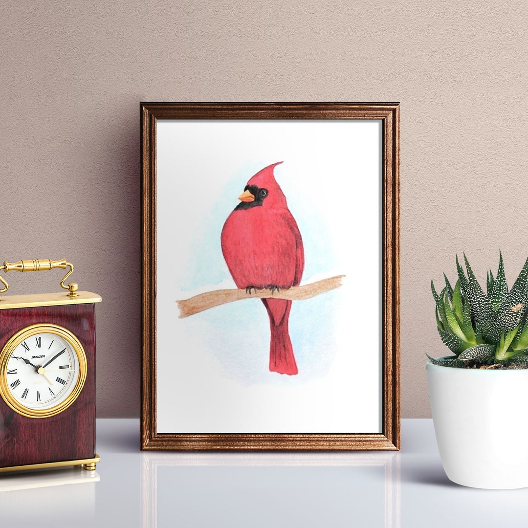 Cardinal Print - Cardinal Art - Cardinal Watercolor - Cardinal Decor ...