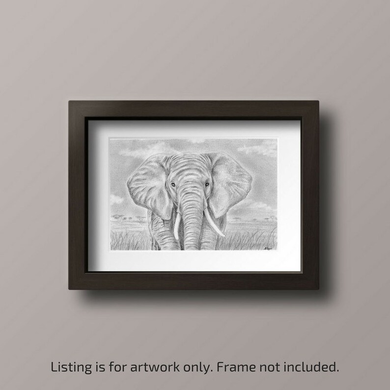Elephant Print Elephant Art Elephant Decor Elephant Nursery Elephant Wall Art Safari Nursery Elephant Art Print Elephant Gift image 7
