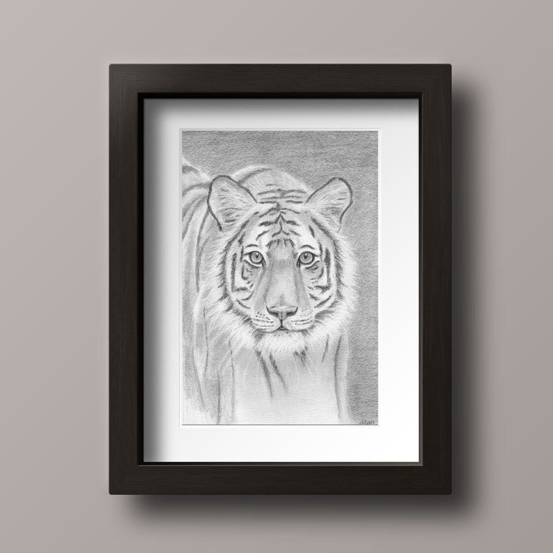 Tiger Drawing Print Tiger Print Bengal Tiger Tiger Art Etsy