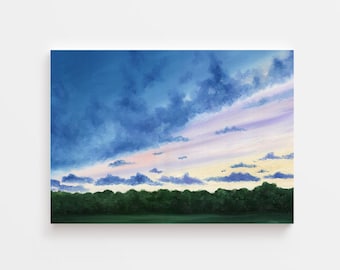 Sunset Painting - Cloud Painting - Original Painting - Landscape Painting - Impressionist Painting - Oil Painting - Oil Canvas Painting