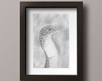 Snake Print - Snake Art - Snake Decor - Wizard Mascot - Geek Gift - Book Lover - Basilisk - Geek Decor - Geek Art - Wizard House