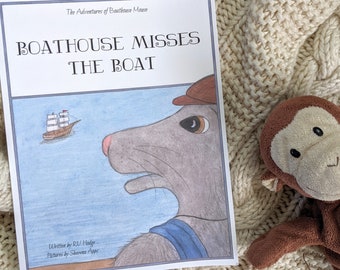 Book 4 - Mouse Book - Children's Book - Boat Books - Children's Book Illustrator - Illustrated Book - Gift for Kids - Kid's Books