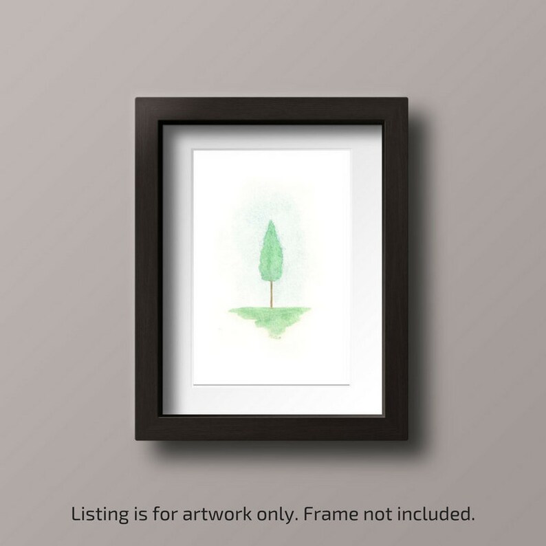 Tree Watercolor Print Tree Print Little Tree Tree Decor Nursery Tree Wall Art Woodland Nursery Decor Woodland Tree Tree Art image 4