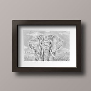 Elephant Print Elephant Art Elephant Decor Elephant Nursery Elephant Wall Art Safari Nursery Elephant Art Print Elephant Gift image 1