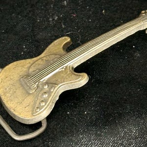 Vintage Brass Electric Guitar Belt Buckle