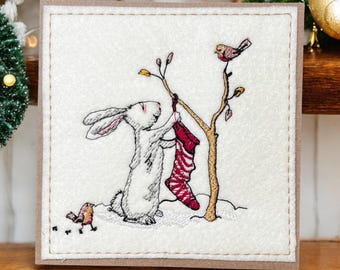Tortoise and the hare card. hare watercolour. tortoise
