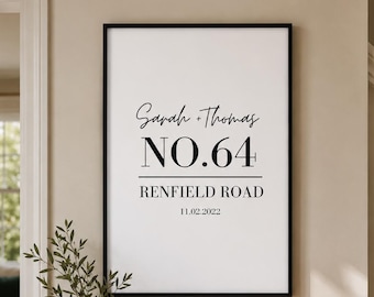 Personalised Couple Home Print, First Home Keepsake (Digital Download)