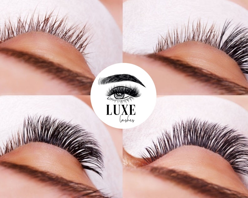 Logo Lashes Digital Corjl DIY Lash Business Editable Lash Logo DIY Lash Logo