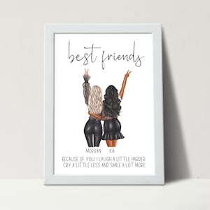 Personalised Print For Friend, Unframed, Best Friend Print, Best Friend Gift, Gift for Bestie, Gift for Friend, Gift For BFF, Birthday Gift