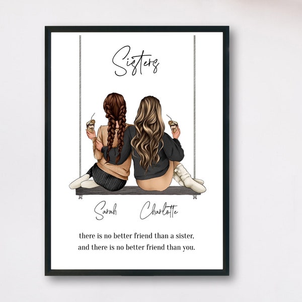 Personalised Print for Friend, Unframed, Best Friend Print, Best Friend Gift, Bestie Gift, Gift for Bestie, Gift for Friend, BFF