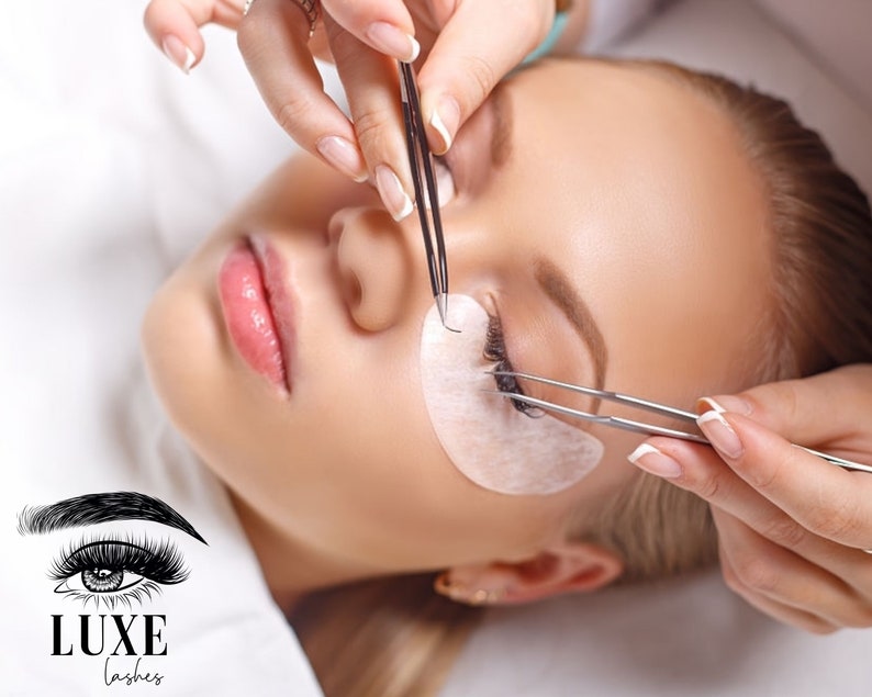 Logo Lashes Digital Corjl DIY Lash Business Editable Lash Logo DIY Lash Logo