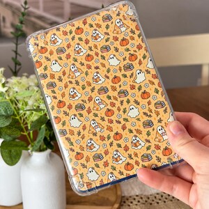 Herfst Ghost Kindle-inzetstuk, holografische herfstdecoratie met boekenthema