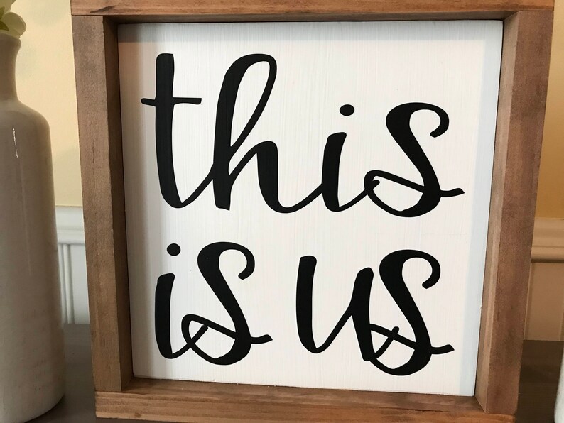 This is Us Sign Modern Farmhouse Wood Sign Framed Wooden Etsy