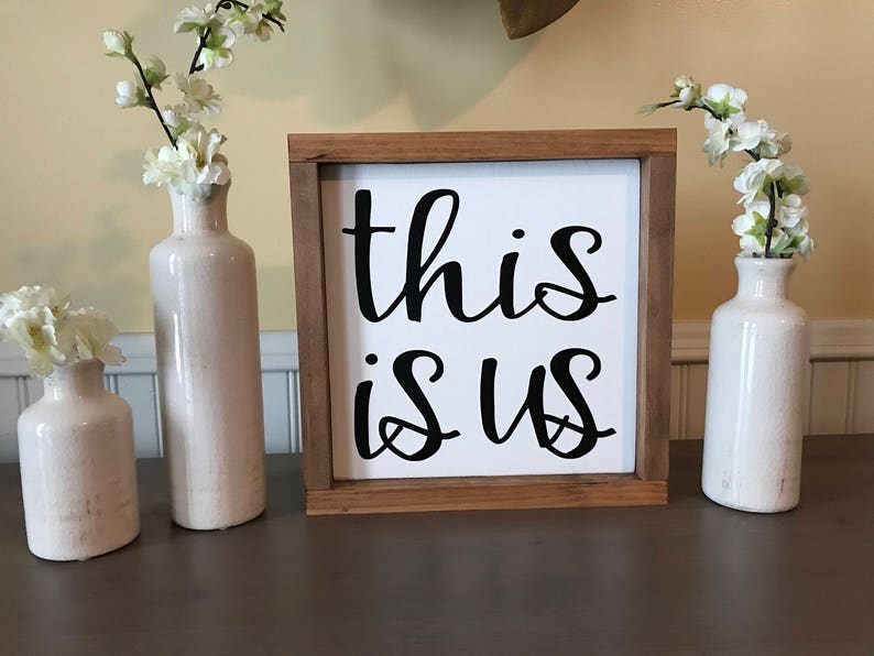 This is Us Sign Modern Farmhouse Wood Sign Framed Wooden Etsy