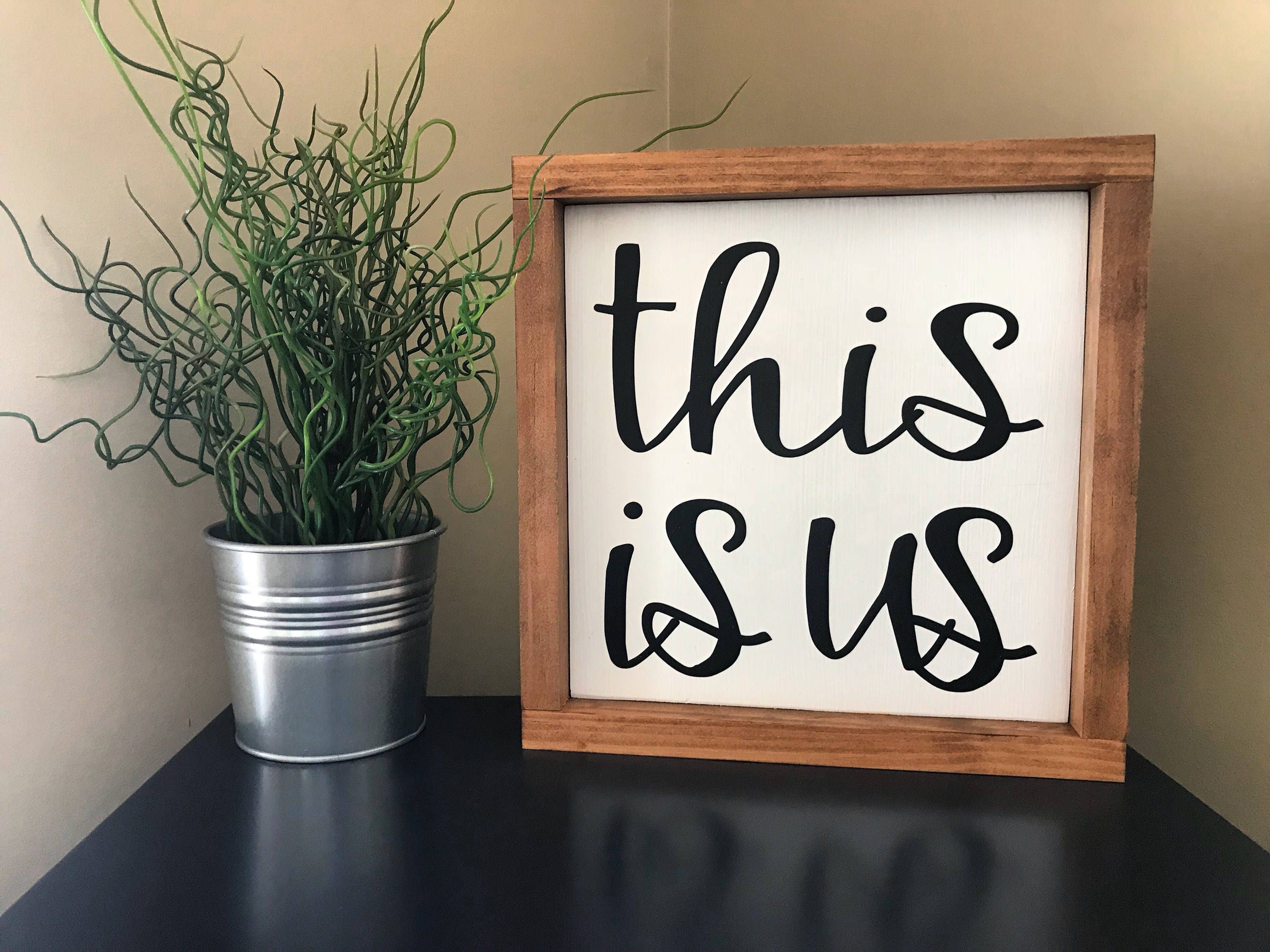 This is Us Sign Modern Farmhouse Wood Sign Framed Wooden Etsy