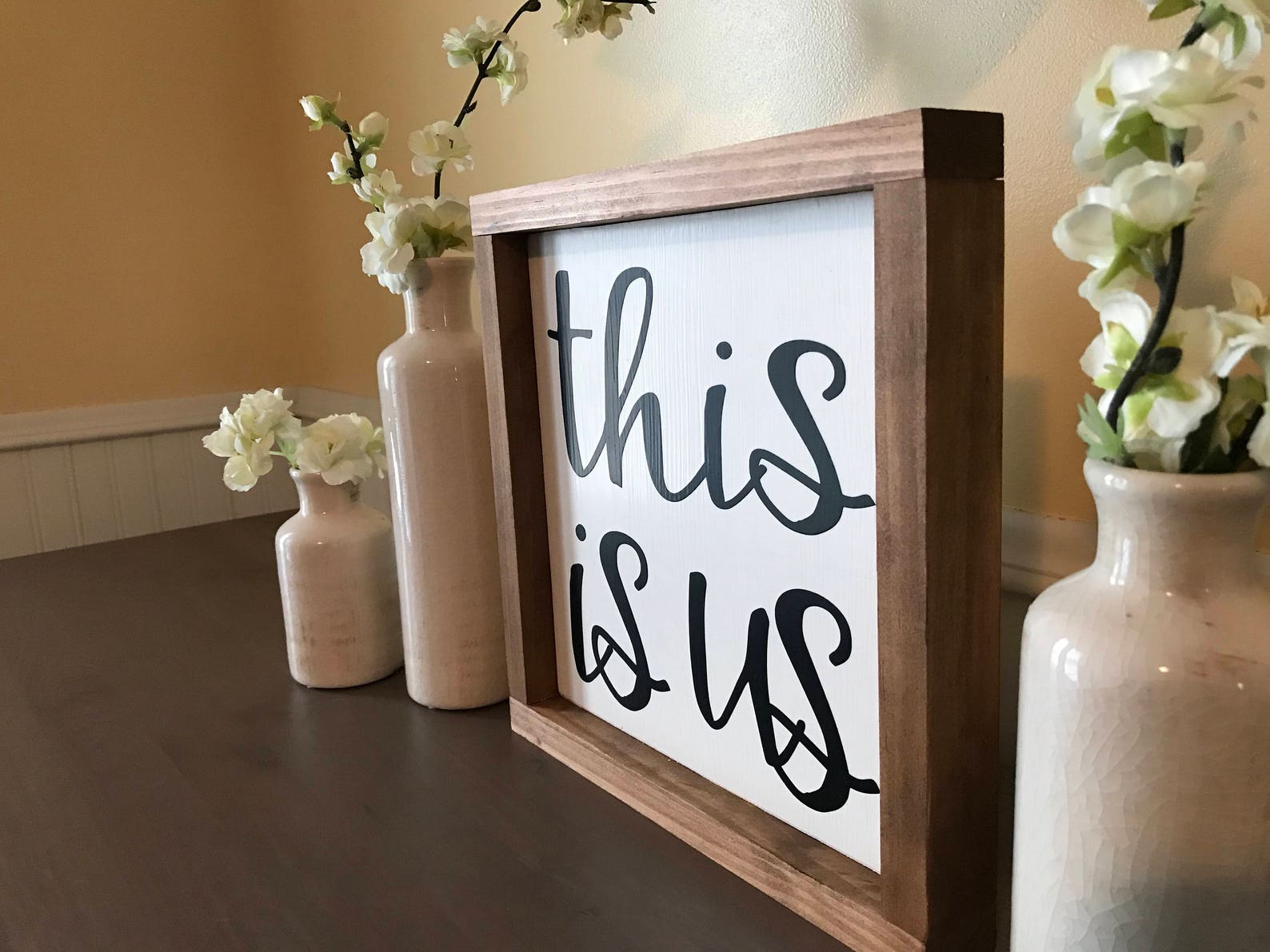 This is Us Sign Modern Farmhouse Wood Sign Framed Wooden Etsy
