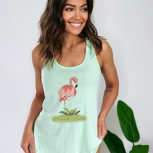 Flamingo Women&#39;s Shirt, Flamingo Women&#39;s Tank Top, Cute Bird Shirt, Flamingo Shirt, Women&#39;s Flamingo Top, Bird Lover Gift, Flamingo Gift