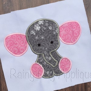 Elefant Applique, Elefant-Design, Elephant Stickerei, niedliche Elefanten Applique, Dschungel Tier Applique