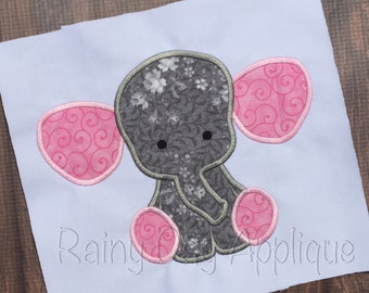 Elephant Applique, Elephant Design, Elephant Embroidery, Cute Elephant Applique, Jungle Animal Applique