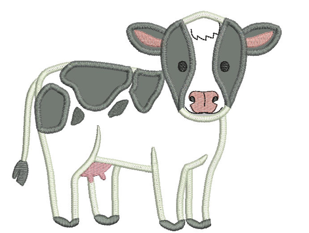 Small Cow Designs Cute Cow Embroidery Applique Design (digital Download) - Etsy